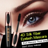 new 4d silk fiber lash mascara waterproof vibely 3d mascara for eyelash extension black thick lengthening eye lashes cosmetics