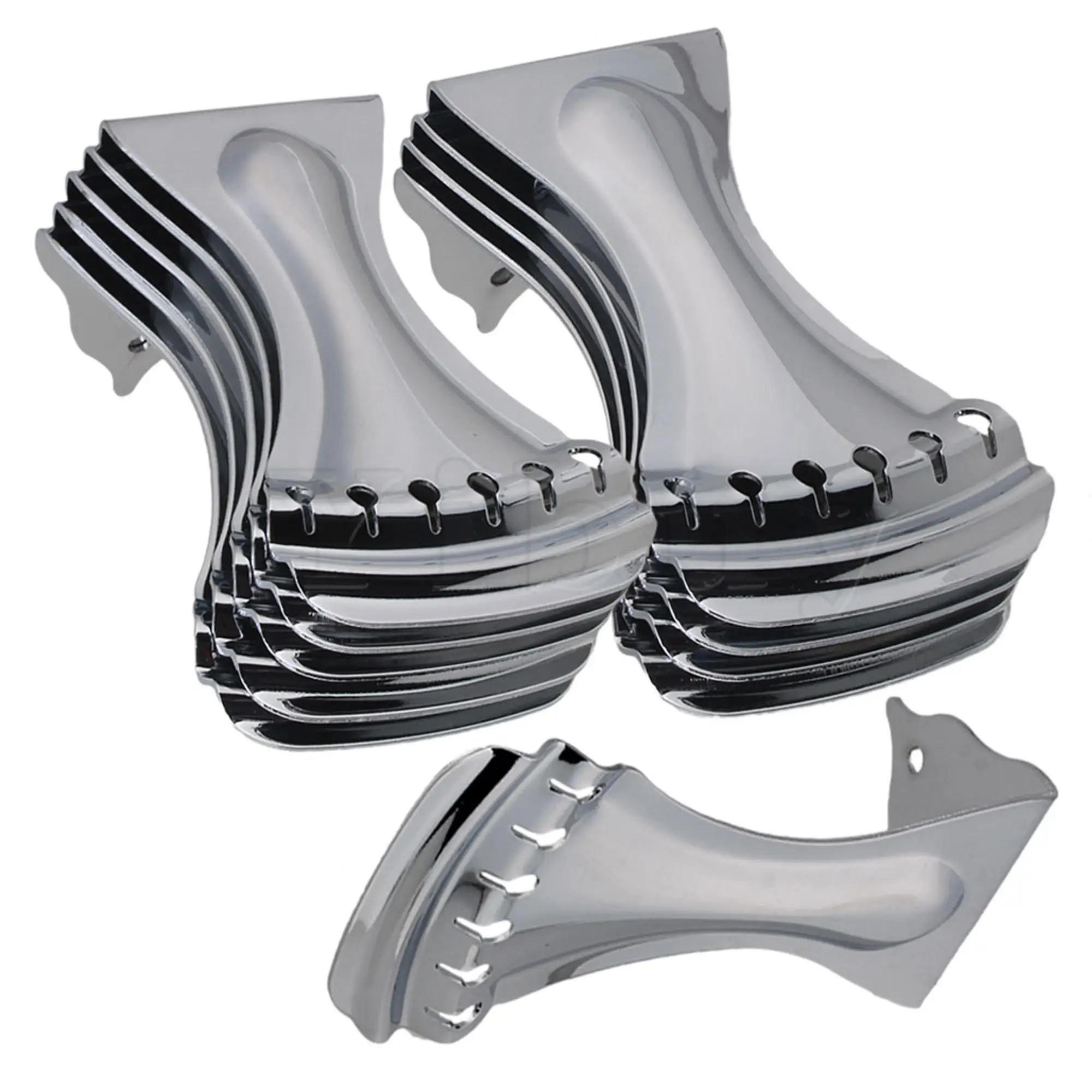 Yibuy 115x50mm Chrome Zinc Alloy 6-String Resonator &amp Echo Guitar Tailpiece Set of 10 | Спорт и развлечения