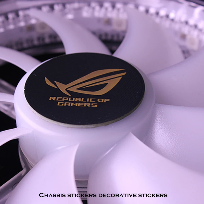 Металлическая Наклейка для ПК чехол Fan ROG MSI AORUS позолоченная наклейка