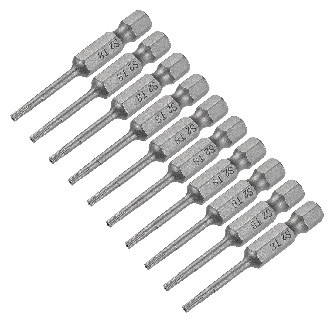 

uxcell 50mm Long 1/4inch Hex Shank T8 Torx Security Star Screwdriver Bits S2 High Alloy Steel 10pcs