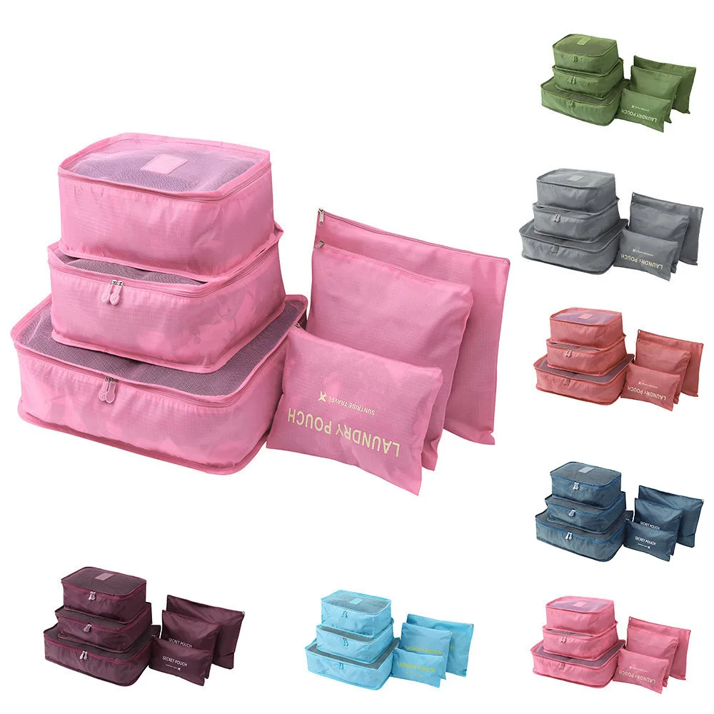 6 шт. портативные дорожные сумки органайзеры для белья|Сумки вещей| |