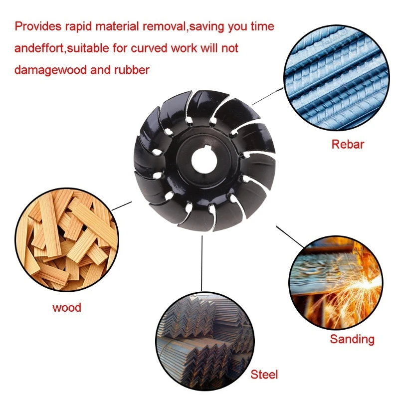 

12 Teeth 90mm Multifunctional High Hardness Wood Carving Disc Angle Grinder Woodworking Tool Accessories