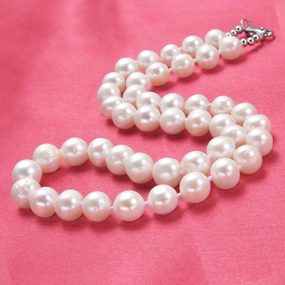 Женское Ожерелье из пресноводного жемчуга длина 45 см 8 9 мм|Ожерелья| |