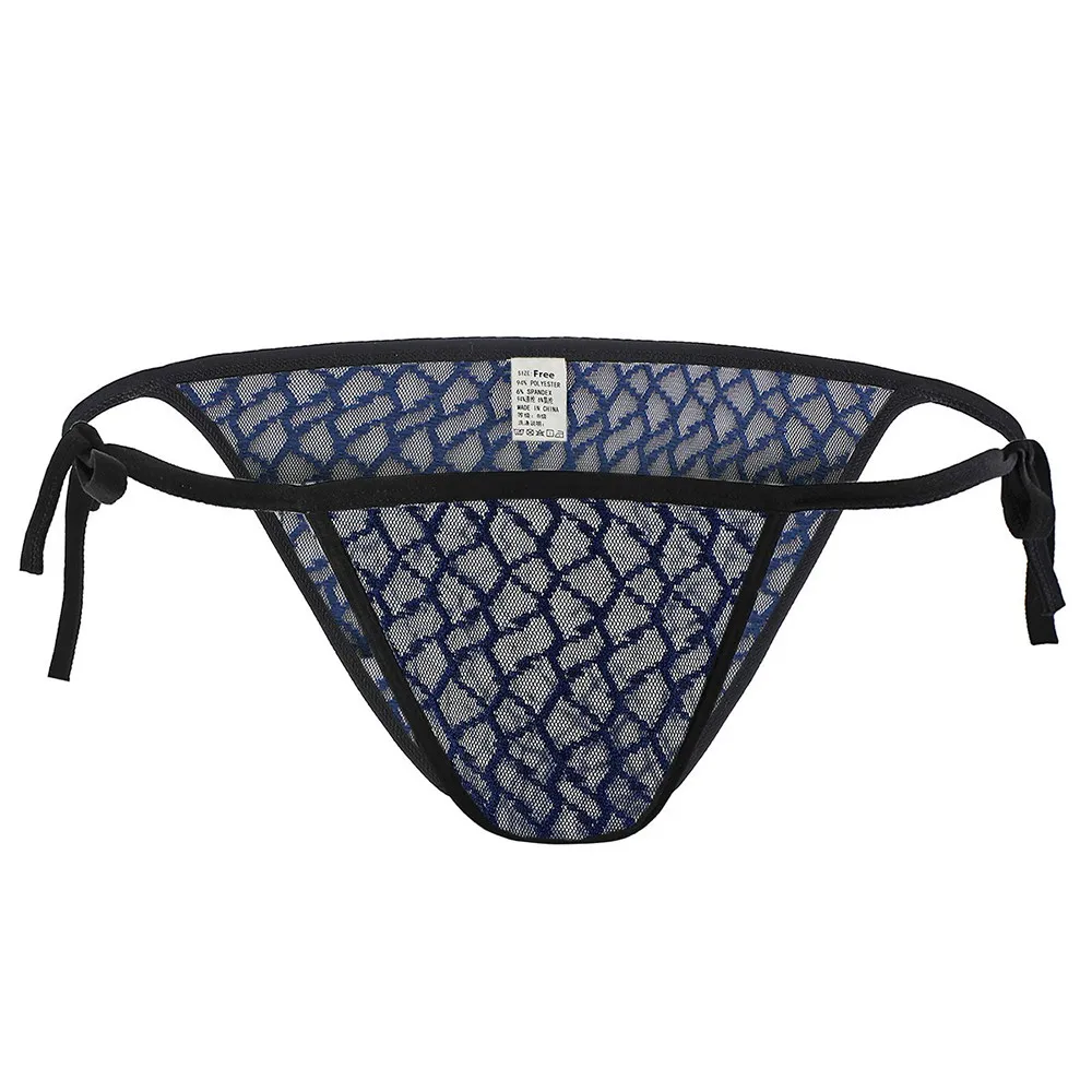 

See Through Underpants Item Description: Mens G-string Lace Sheer Briefs Bulge Pouch Low Rise Underwear T-back Thong