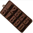 Арабские цифры 0-9, силиконовая форма для шоколада 