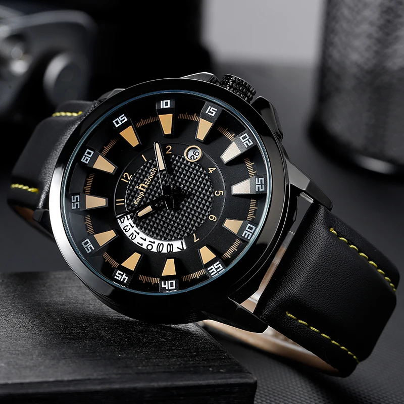 Повседневные модные цифровые водонепроницаемые кварцевые часы классические