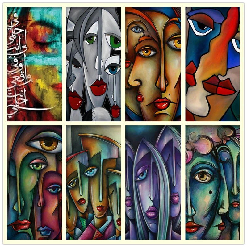 DIY Стразы вышивка стена абстрактные сексуальные губы граффити художественная