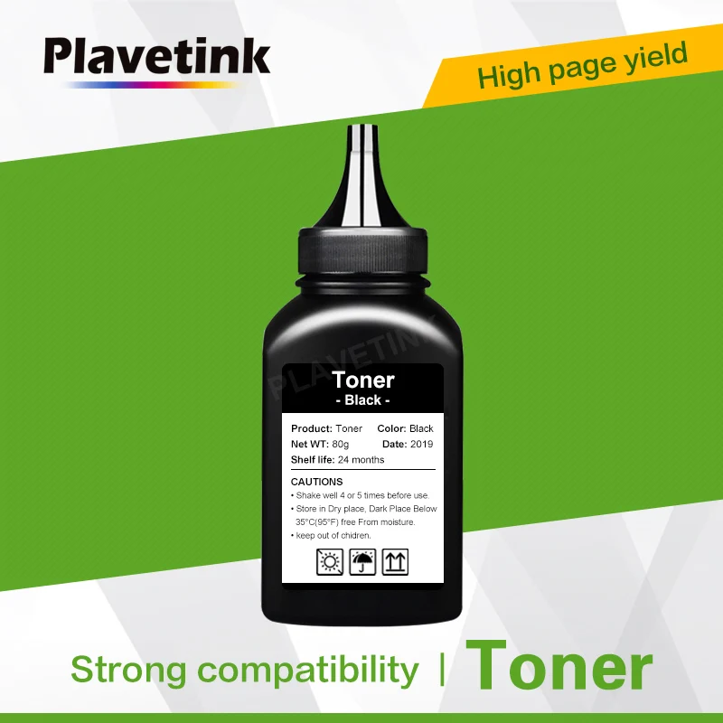 

PLAVETINK Refill BL-02 black Toner Powder Compatible for Brother TN1000 TN1030 TN1050 TN1060 TN1070 tone HL-1110 1112 printer