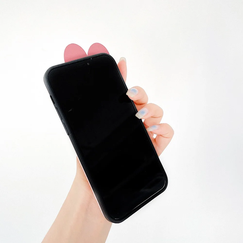 

sumkeymi Phone Case for IPhone 12 11 Pro XR XS Max Case Soft 3D Cartoon Rabbit Holder Cover for IPhone 7 8 Plus SE 2020