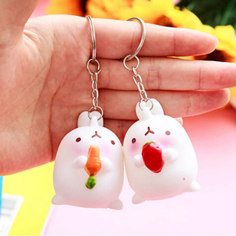 

1PC Kawaii Otato Bunny Pendant Cute Rabbit Keyring Keychain Car Key Chain Decor Gift