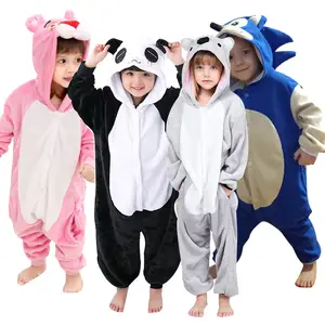 mono cálido de franela con dibujos de Lobo y animales-Blue Donkey Pijama de invierno de manga larga para y niñas mono cálido de franela con dibujos de Lobo y animales-Blue Donkey Pijama de invierno de manga larga para y niñas