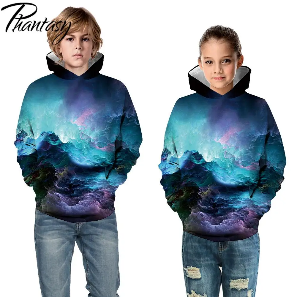 Детский пуловер с принтом звездное небо | Мужская одежда