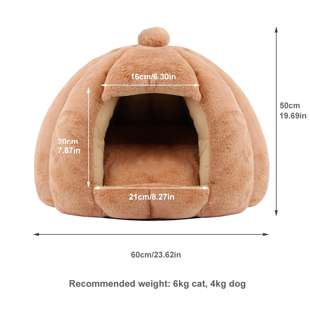 

small dog kennel semi-closed yurt rabbit plush warm autumn and winter cat nest pet nest