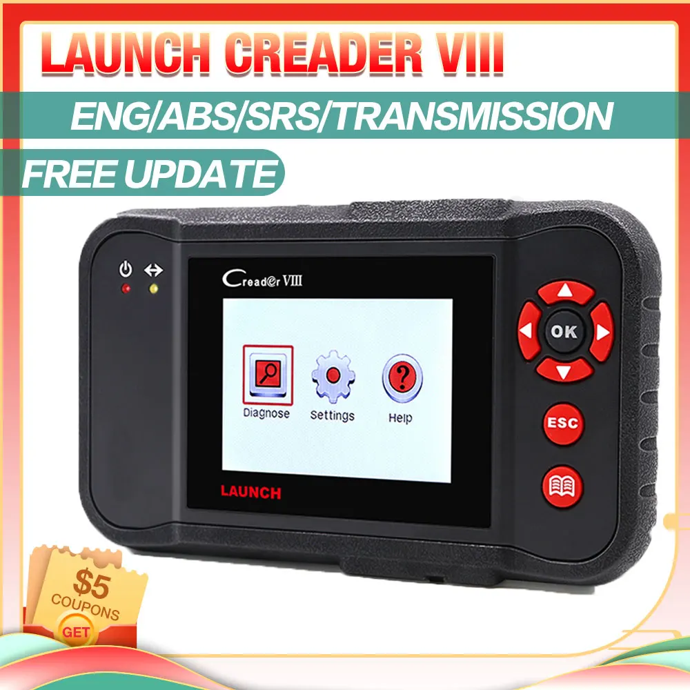 Диагностический инструмент LAUNCH X431 Creader VIII OBD2 считыватель кодов EOBD EPB Oil SAS Reset PK crp129
