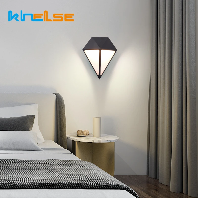 

Creative Diamond LED Outdoor Wall Lamp Waterproof 12W Sconces Garden Courtyard Balcony Corridor Home Decor Wall Lighting Fixture