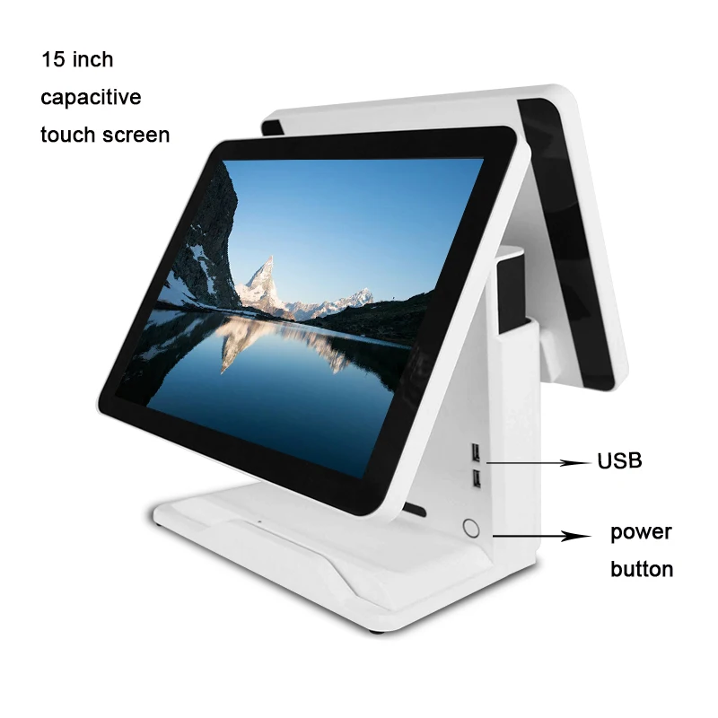 15 дюймов сенсорный экран POS терминал Точка продаж Системы s с серебряным