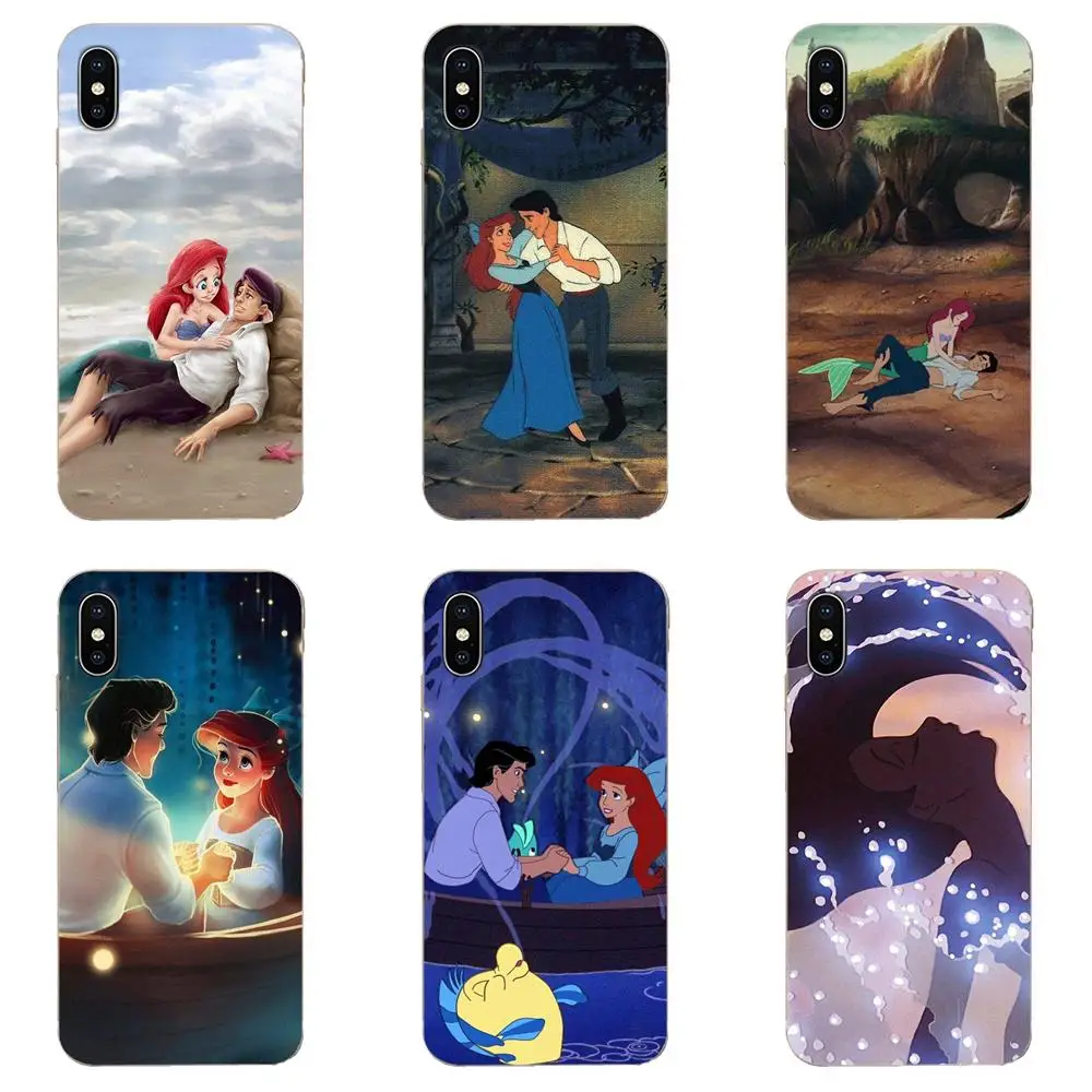 С рисунком Русалочки Ариэль и Эрик для htc Desire 530 626 628 630 816 820 830 один A9 M7 M8 M9 M10 E9 U11 U12
