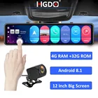 HGDO, 12 ''Видеорегистраторы для автомобилей, 4 Гб + 32G Крепление Android 8,1 4G ADAS камера в зеркале заднего вида Full HD 1080P Wi-Fi GPS Dash Cam Регистратор Видео Регистраторы