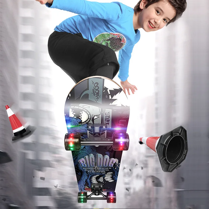 Sports Skate Board Pulley Wheel Wood Board Hoverboard Teenag