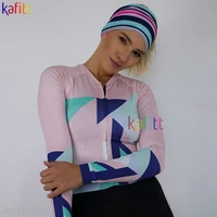 kafitt womens fashion triathlon long sleeve cycling jersey skinsuit setsmacaquinho ciclismo feminino gel 20d pad jumpsuit kits
