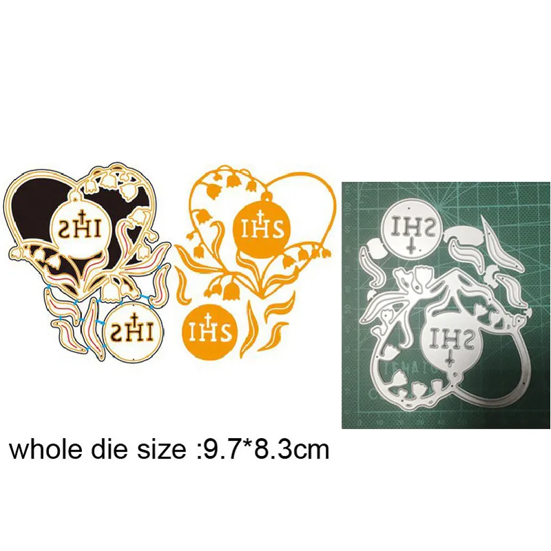 

Heart IHS Vine Frame New 2021 Metal Cutting Dies for DIY Scrapbooking Paper and Card Making Decorative Embossing Dies Craft dies