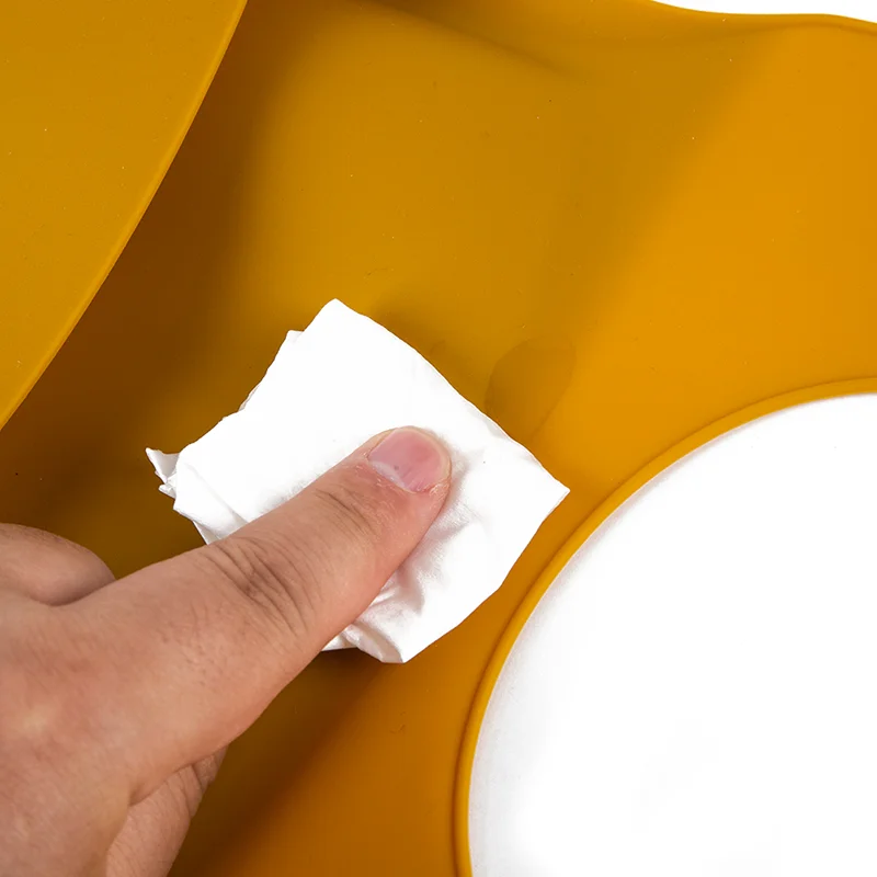 

Baby Tableware Bib Plate Silicone Plate BPA Free Waterproof Portable Bib Plate Portable Tableware For Children