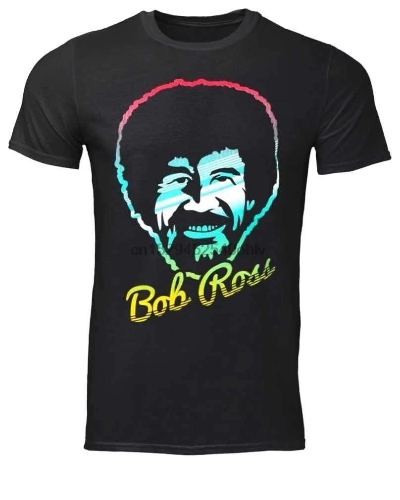 Мужская летняя футболка с коротким рукавом Bob Ross|Мужские футболки| |