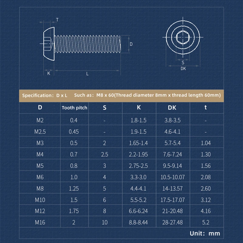 Болт шестигранный M8 M10 M12 M16 304 A2-70 из нержавеющей стали ISO7380 |