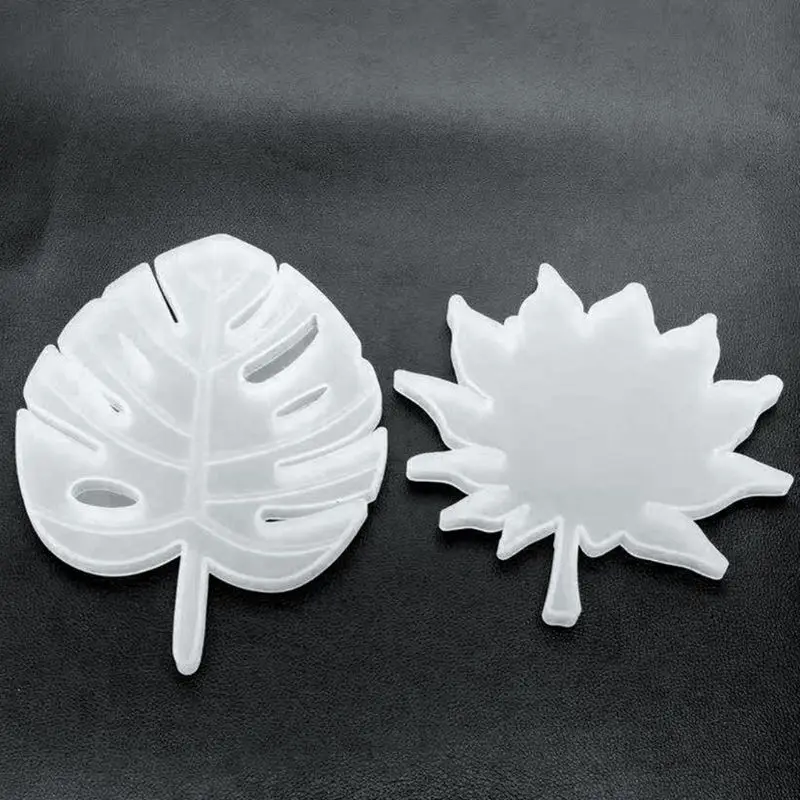 

3 Pcs/set Silicone Mold UV Resin DIY Handmade Coaster Crafts Making Epoxy Molds Cup Pad Maple Leaf Round Mould