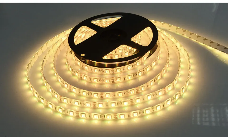5 м/лот 5630 5050 2835 SMD RGB/белый/теплый белый Светодиодная лента 12 В гибкая светодиодная лента неоновая лампа лента 60 светодиодный s/M подсветка
