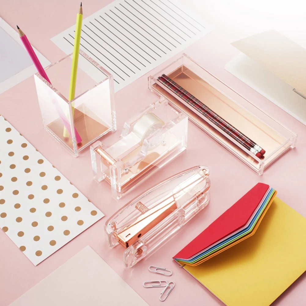 Transparent Manual Metal Stapler Book Stapling Machine Office School Stationery | Дом и сад