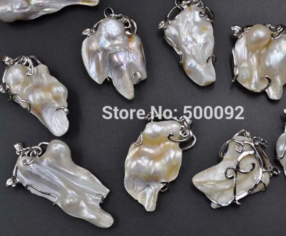 

wholesale 30 pcs big 28-45mm natural color mother of pearl pendants