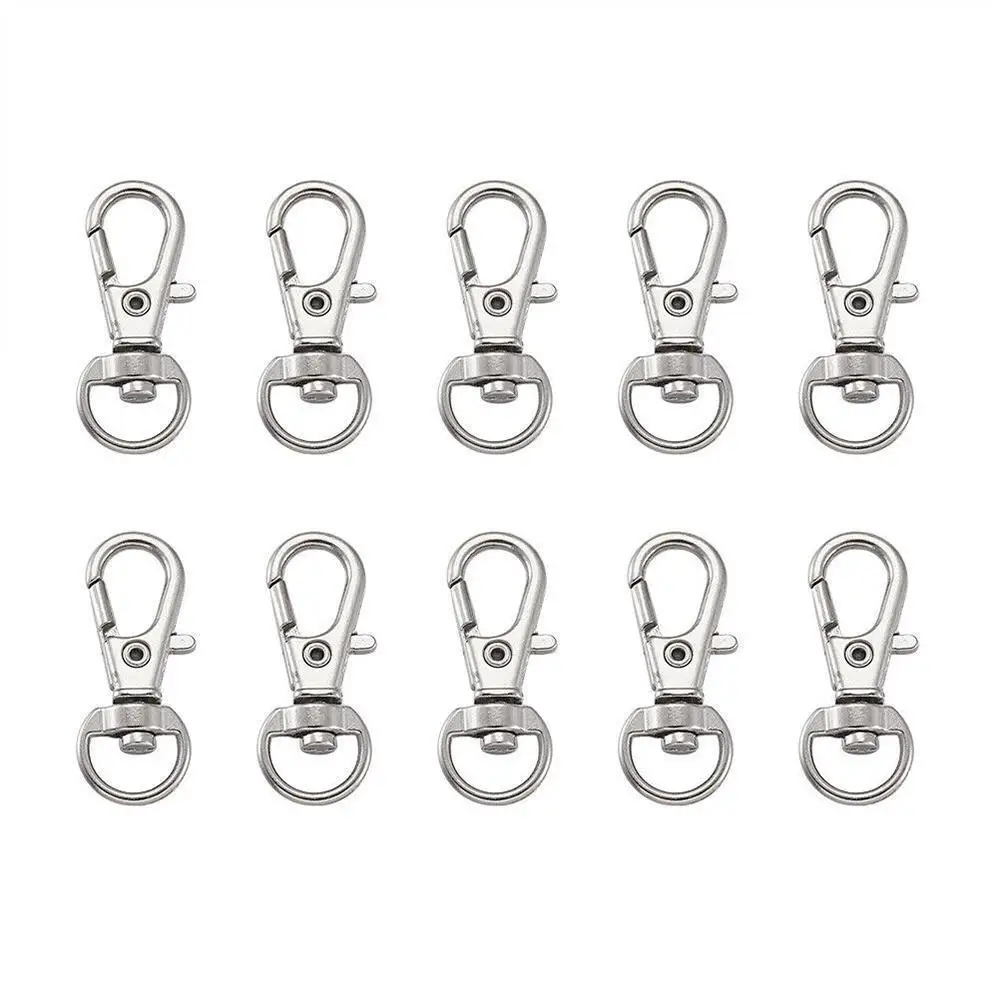 

10pcs/set Keychain Hanging Buckle Alloy Ring Rings Lobster Lanyard Snap Claw Hooks Closures Diy Split Rings Swivel L6D5