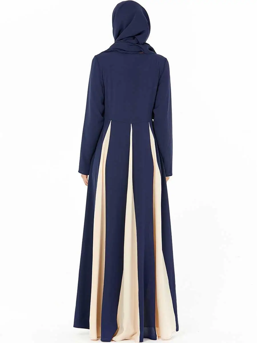 Женское мусульманское платье с вышивкой Abaya длинным рукавом в арабском стиле