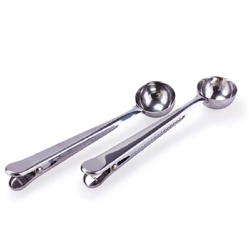 1 шт. ложка из нержавеющей стали с зажимом для пакета|Кофейные совки| |