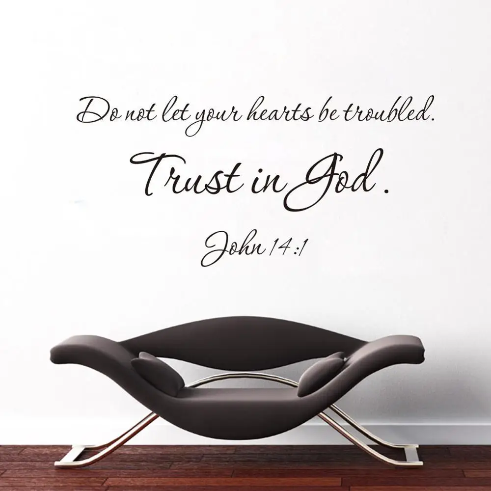 

The World truth bible quote trust is god removable vinyl home decals Wall stickers christian family bless pray words mural hot
