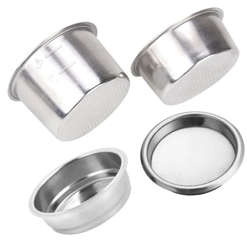 

4PCS 51mm Coffee Filter Replacement Filter Basket for Coffee Bottomless Portafilter for Delonghi Espresso Machine Parts