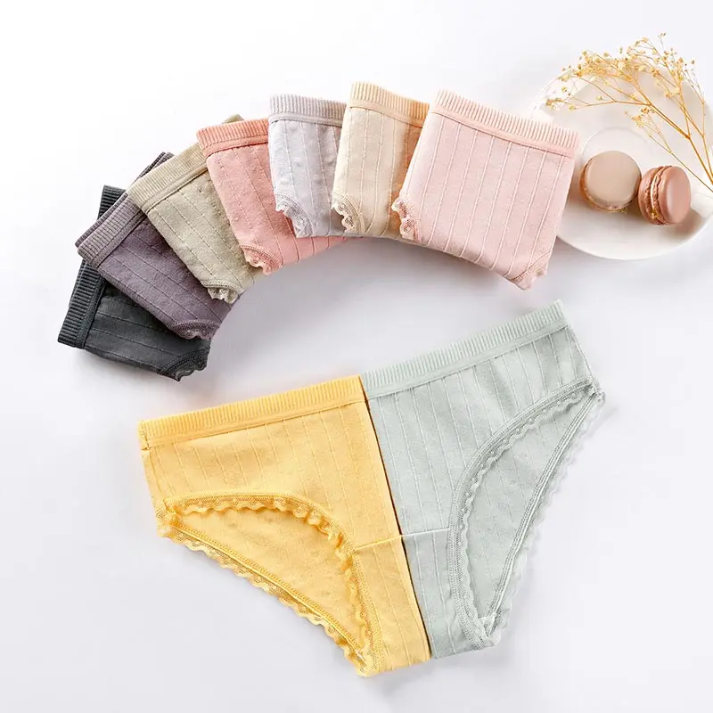 5 шт. женские дышащие трусики со средней посадкой|Женские трусики| |