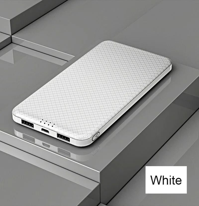 Ультратонкий портативный внешний аккумулятор 10000 мАч с отличным дизайном