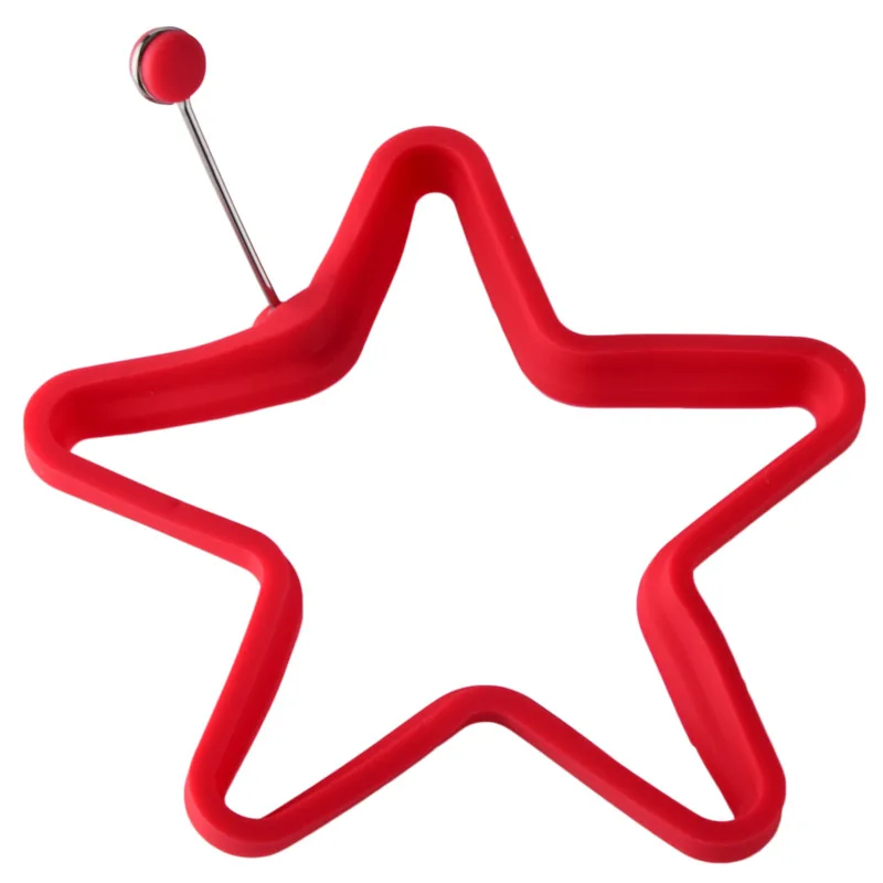 

Creative With Hand-held Five Point Star Shaped Silicone Omelette Pancake Cooking Tool Lotus Bag Egg Star Mold