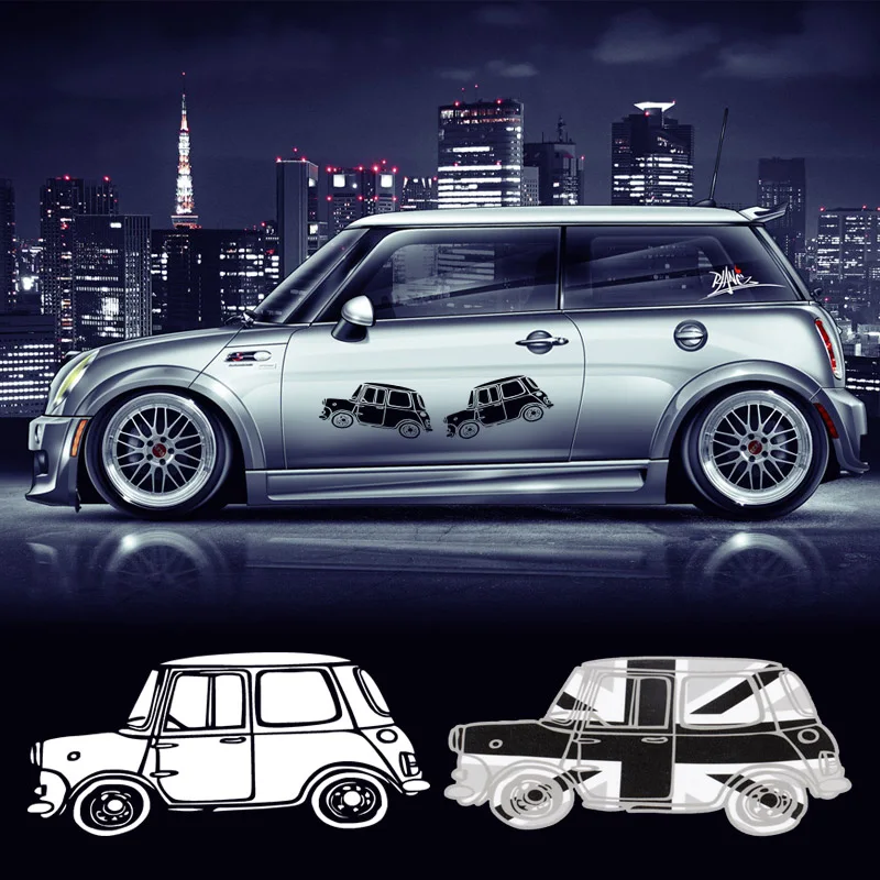 

1pc Cars Retro Style UV Protected Car Decal Sticker for Mini Cooper JCW One Clubman Roadster Countryman Car Decoration Styling