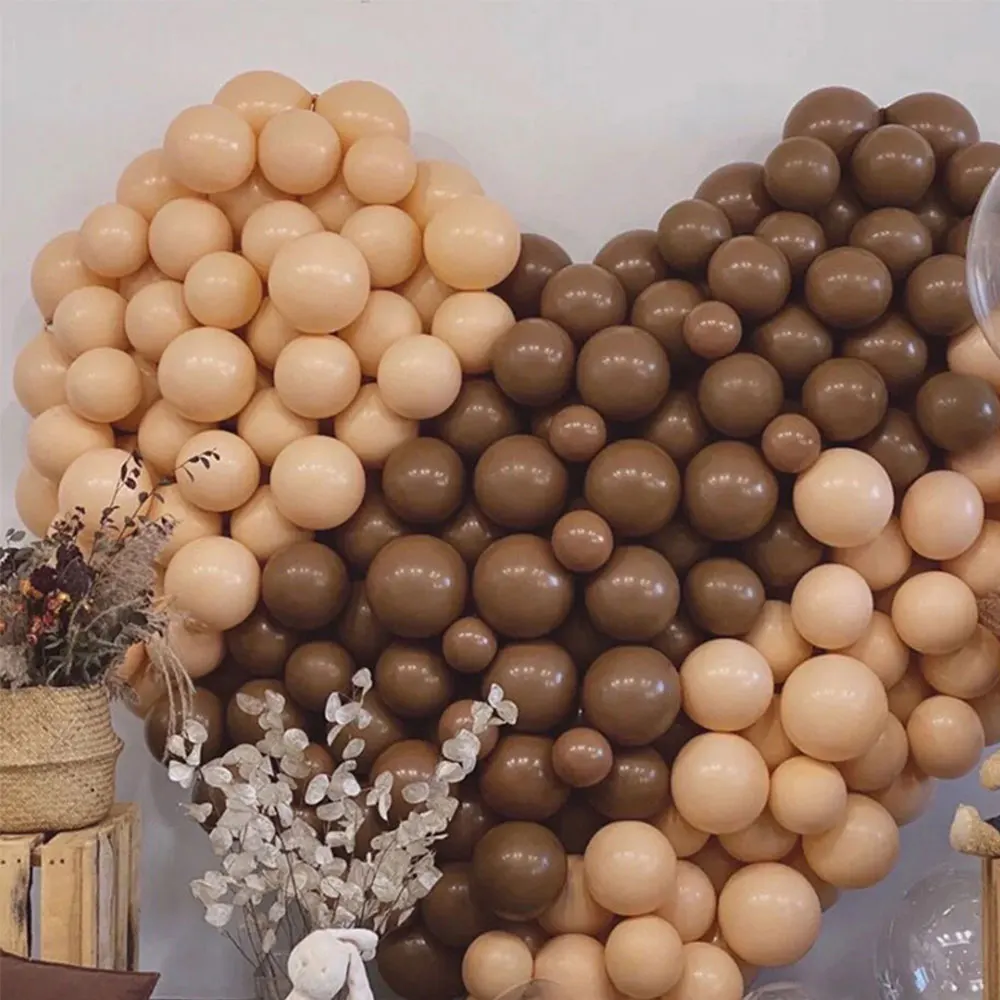 

Retro Balloons Garland Brown Later Balloon Happy Birthday Wedding New Year Decoration Baby Shower Home Decor Party Supplies