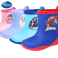 disney boy girl baby rain boots non slip middle tube water boots detachable keep warm single layer seasons water shoes kids gift