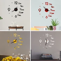 2021 new 3d wall clock mirror wall stickers fashion living room quartz watch diy home decoration clocks sticker reloj de pared