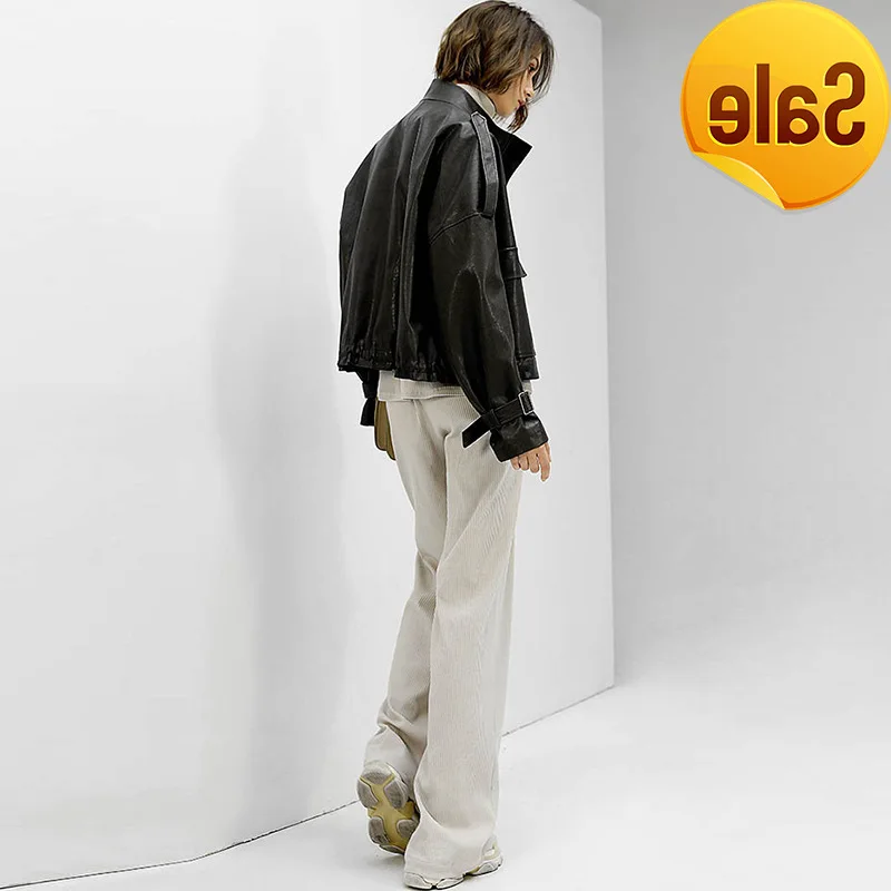 

Куртка женская из натуральной овечьей кожи, весна 2020