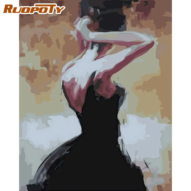 RUOPOTY DIY Краски по номерам Рисунок маслом ing на холсте Wall Art цифровой для уникальный
