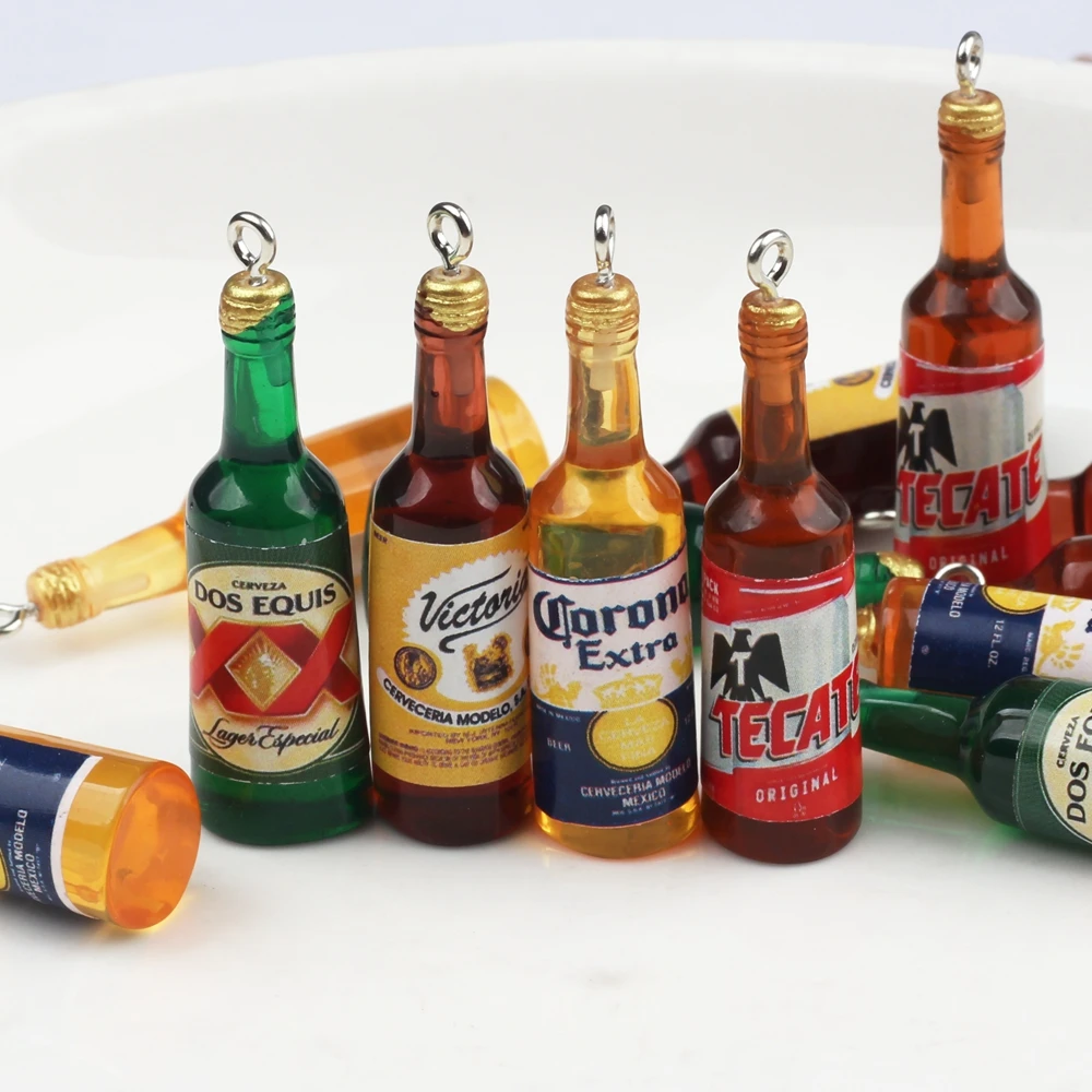 Полимерные 3D Подвески в виде бутылки мини для изготовления ювелирных изделий