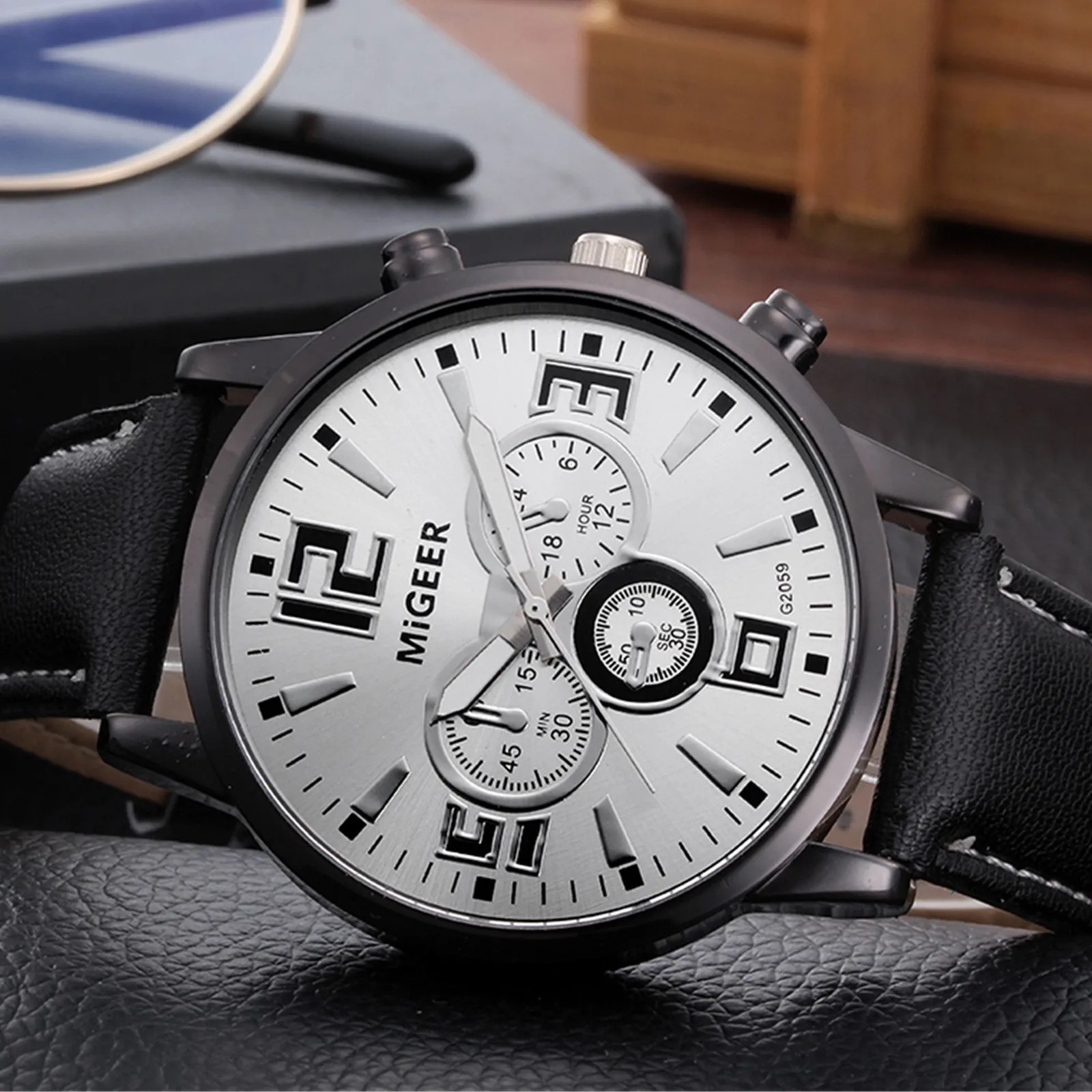 

High Quality Men Watch With Chronograph Stopwatch Business Wristwatch For Man Mens Analog Quartz Wrist watch Gift reloj hombre