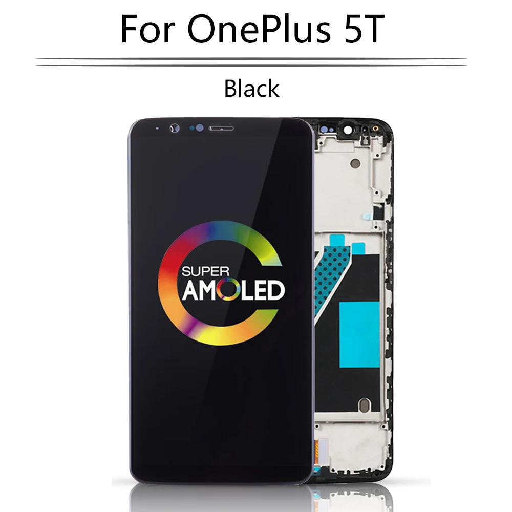 AMOLED 6 01 &quotЖК дисплей для Oneplus 5T ЖК с сенсорным экраном дигитайзер OnePlus One Plus 1 + A5010