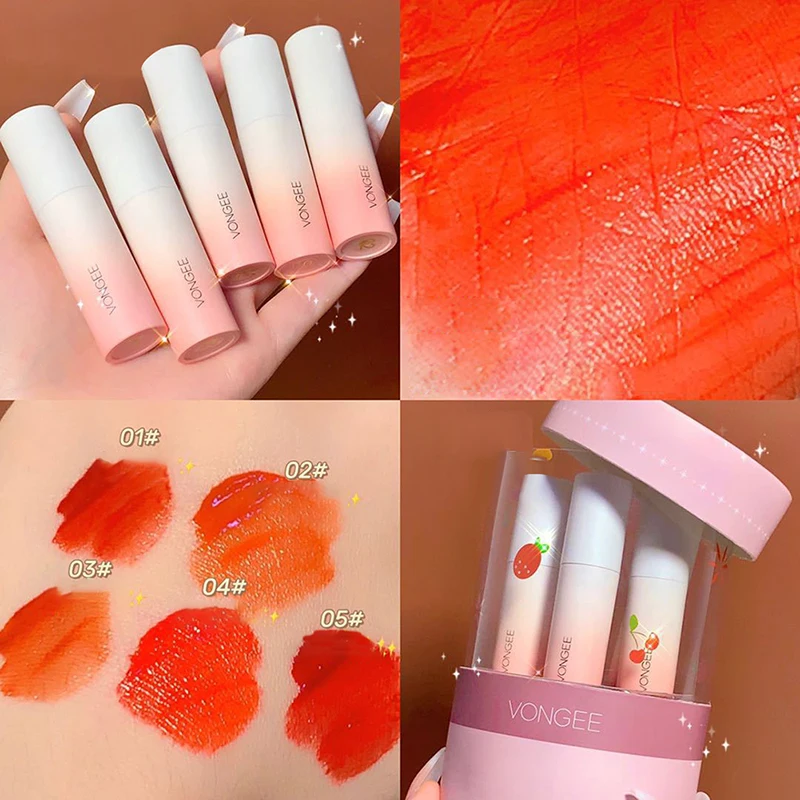 

5 шт. набор кремового блеска для губ кремовый бархатистый стойкий натуральный глянцевый мягко-матовый блеск для губ